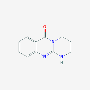 molecular formula C11H11N3O B008675 6-氧代-1,2,3,4-四氢-6H-嘧啶并(2,1-b)喹唑啉 CAS No. 19801-37-7