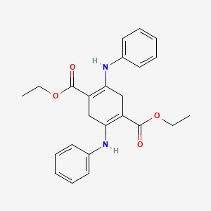 molecular formula C24H26N2O4 B8675018 1,4-Cyclohexadiene-1,4-dicarboxylic acid, 2,5-bis(phenylamino)-, diethyl ester CAS No. 4898-56-0