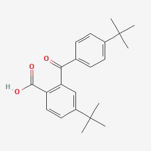 molecular formula C22H26O3 B8675043 4-t-Butyl-2-(4-t-butylbenzoyl)benzoic acid 