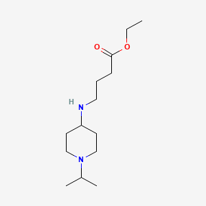 molecular formula C14H28N2O2 B8675055 Ethyl 4-[(1-isopropylpiperidin-4-yl)amino]butyrate 