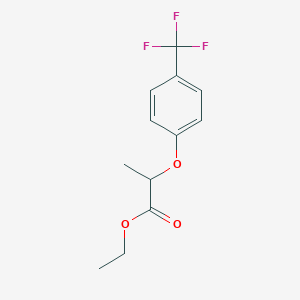 molecular formula C12H13F3O3 B8675071 Propanoic acid, 2-[4-(trifluoromethyl)phenoxy]-, ethyl ester 