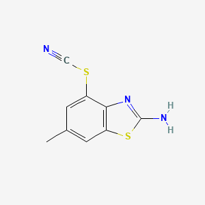 molecular formula C9H7N3S2 B8675077 2-Amino-6-methyl-4-thiocyanatobenzothiazole CAS No. 51335-54-7