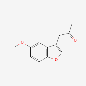 molecular formula C12H12O3 B8675078 1-(5-Methoxy-1-benzofuran-3-yl)propan-2-one CAS No. 56798-52-8