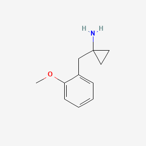 molecular formula C11H15NO B8675092 1-(2-Methoxybenzyl)cyclopropanamine 