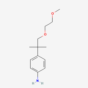 molecular formula C13H21NO2 B8675133 4-[2-(2-Methoxy-ethoxy)-1,1-dimethyl-ethyl]-phenylamine 