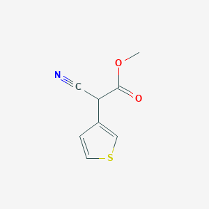 molecular formula C8H7NO2S B8675142 Methyl 2-cyano-2(3-thienyl)acetate 