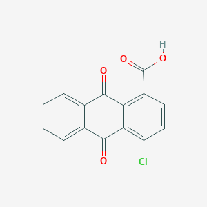 molecular formula C15H7ClO4 B8675156 4-Chloro-9,10-dioxo-9,10-dihydroanthracene-1-carboxylic acid CAS No. 6268-10-6