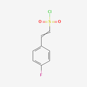 molecular formula C8H6ClFO2S B8675194 2-(4-Fluorophenyl)ethenesulfonyl chloride 