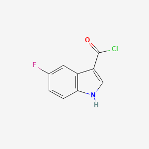 molecular formula C9H5ClFNO B8675250 5-Fluoroindole-3-carboxylic acid chloride 
