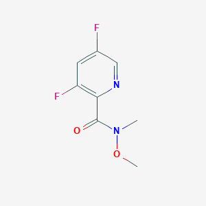 molecular formula C8H8F2N2O2 B8675253 3,5-difluoro-N-methoxy-N-methylpicolinamide 
