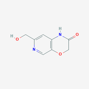 molecular formula C8H8N2O3 B8675261 7-(hydroxymethyl)-1H-pyrido[3,4-b][1,4]oxazin-2(3H)-one 