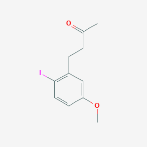 molecular formula C11H13IO2 B8675292 4-(2-Iodo-5-methoxyphenyl)butan-2-one CAS No. 99254-53-2
