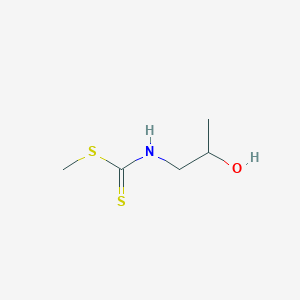 molecular formula C5H11NOS2 B8675305 methyl N-(2-hydroxypropyl)dithiocarbamate 