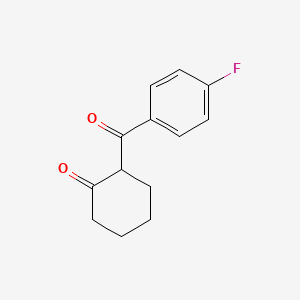 molecular formula C13H13FO2 B8675325 2-(4-Fluorobenzoyl)cyclohexanone CAS No. 2730-20-3