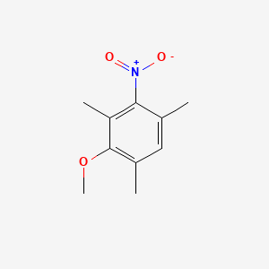 molecular formula C10H13NO3 B8675339 Benzene, 2-methoxy-1,3,5-trimethyl-4-nitro- 