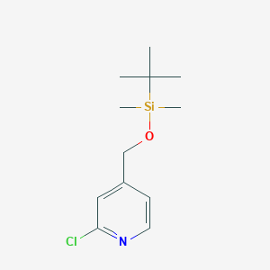 molecular formula C12H20ClNOSi B8675340 4-({[Tert-butyl(dimethyl)silyl]oxy}methyl)-2-chloropyridine 