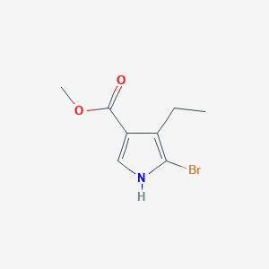 molecular formula C8H10BrNO2 B8675376 Methyl 5-bromo-4-ethyl-1H-pyrrole-3-carboxylate 