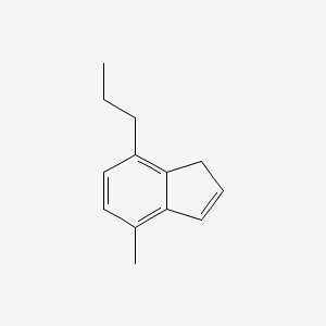 molecular formula C13H16 B8675377 4-Methyl-7-propyl-1H-indene CAS No. 144284-58-2