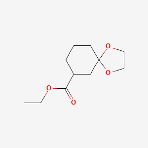 molecular formula C11H18O4 B8675388 Ethyl 1,4-dioxaspiro[4.5]decane-7-carboxylate 