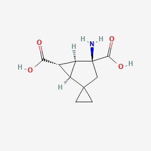 molecular formula C10H13NO4 B8675397 (1r,4s,5s,6s)-4-Aminospiro[bicyclo[3.1.0]hexane-2,1'-Cyclopropane]-4,6-Dicarboxylic Acid 