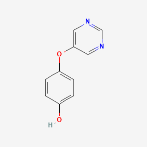 molecular formula C10H8N2O2 B8675430 5-(p-Hydroxyphenoxy)pyrimidine 