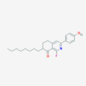 molecular formula C23H28FNO2 B8675457 1-Fluoro-7-octyl-3-(4-oxocyclohexa-2,5-dien-1-ylidene)-3,5,6,7-tetrahydroisoquinolin-8(2H)-one CAS No. 184696-85-3