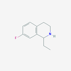 molecular formula C11H14FN B8675460 7-Fluoro-1-ethyl-1,2,3,4-tetrahydro-isoquinoline 