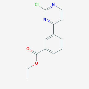 molecular formula C13H11ClN2O2 B8675541 3-(2-Chloro-pyrimidin-4-yl)-benzoic acid ethyl ester CAS No. 859516-86-2