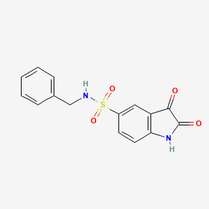 2,3-Dioxo-2,3-dihydro-1H-indole-5-sulfonic acid benzylamide