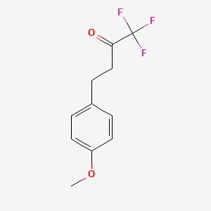 molecular formula C11H11F3O2 B8675548 1,1,1-Trifluoro-4-(4-methoxy-phenyl)-butan-2-one 