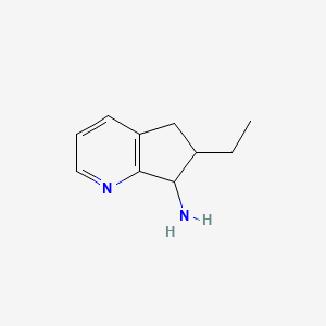 molecular formula C10H14N2 B8675575 6-Ethyl-6,7-dihydro-5H-cyclopenta[b]pyridin-7-amine 