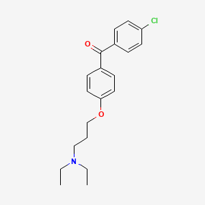 molecular formula C20H24ClNO2 B8675699 (4-Chlorophenyl){4-[3-(diethylamino)propoxy]phenyl}methanone CAS No. 93699-59-3