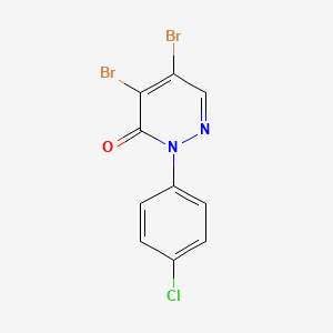 molecular formula C10H5Br2ClN2O B8675704 4,5-Dibromo-2-(4-chlorophenyl)pyridazin-3(2H)-one 