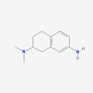 molecular formula C12H18N2 B8675718 N2,N2-dimethyl-1,2,3,4-tetrahydronaphthalene-2,7-diamine 