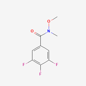molecular formula C9H8F3NO2 B8675730 3,4,5-Trifluoro-N-methoxy-N-methyl-benzamide 