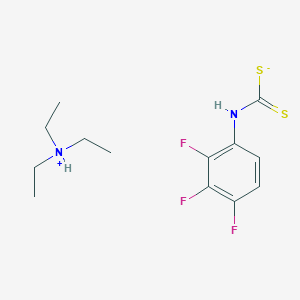 molecular formula C13H19F3N2S2 B8675778 N,N-diethyl-1-ethanaminium N-(2,3,4-trifluorophenyl)carbamodithioate 