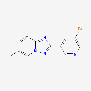 molecular formula C12H9BrN4 B8675788 2-(5-Bromopyridin-3-yl)-6-methyl-[1,2,4]triazolo[1,5-a]pyridine 