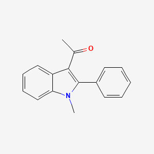 molecular formula C17H15NO B8675799 Ethanone, 1-(1-methyl-2-phenyl-1H-indol-3-yl)- CAS No. 62367-64-0