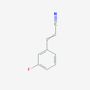 molecular formula C9H6FN B8675810 3-(3-Fluorophenyl)-2-propenenitrile 