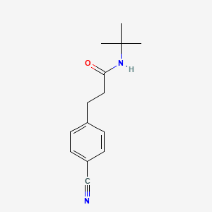molecular formula C14H18N2O B8675816 N-tert-butyl-3-(4-cyanophenyl)propanamide 