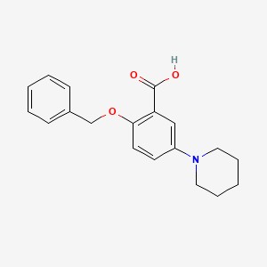 molecular formula C19H21NO3 B8675829 2-(Benzyloxy)-5-(piperidin-1-yl)benzoic acid 