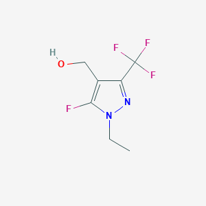 molecular formula C7H8F4N2O B8675841 (1-Ethyl-5-fluoro-3-(trifluoromethyl)-1H-pyrazol-4-yl)methanol 