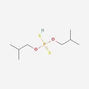 molecular formula C8H19O2PS2 B8675884 Phosphorodithioic acid, O,O-bis(2-methylpropyl) ester CAS No. 2253-52-3
