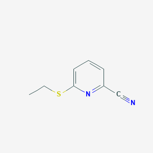 molecular formula C8H8N2S B8675894 2-Cyano-6-ethylthiopyridine 