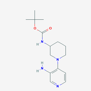 molecular formula C15H24N4O2 B8675902 Tert-butyl 1-(3-aminopyridin-4-yl)piperidin-3-ylcarbamate 