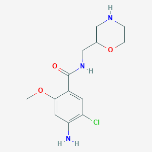 molecular formula C13H18ClN3O3 B8675963 Benzamide, 4-amino-5-chloro-2-methoxy-N-(2-morpholinylmethyl)- CAS No. 112914-02-0
