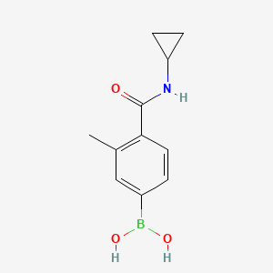 molecular formula C11H14BNO3 B8675967 [4-(Cyclopropylcarbamoyl)-3-methylphenyl]boronic acid 
