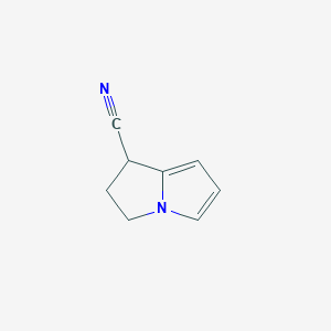 molecular formula C8H8N2 B8675985 1,2-dihydro-3H-pyrrolo[1,2-a]pyrrole-1-carbonitrile 