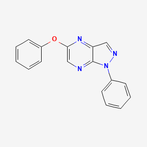 molecular formula C17H12N4O B8676034 5-Phenoxy-1-phenyl-1H-pyrazolo[3,4-b]pyrazine CAS No. 87595-01-5