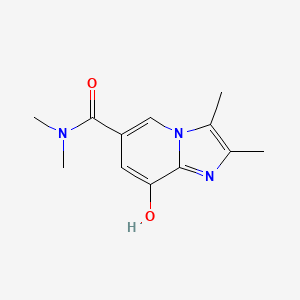 molecular formula C12H15N3O2 B8676521 8-Hydroxy-N,N,2,3-tetramethylimidazo[1,2-a]pyridine-6-carboxamide CAS No. 498529-51-4